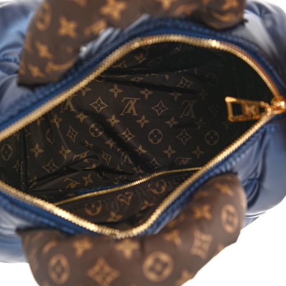 ❌❌LOUIS VUITTON Pillow Speedy Bandouliere 25 Monogram Nylon Metallic Blue bag LV - Picture 6 of 11